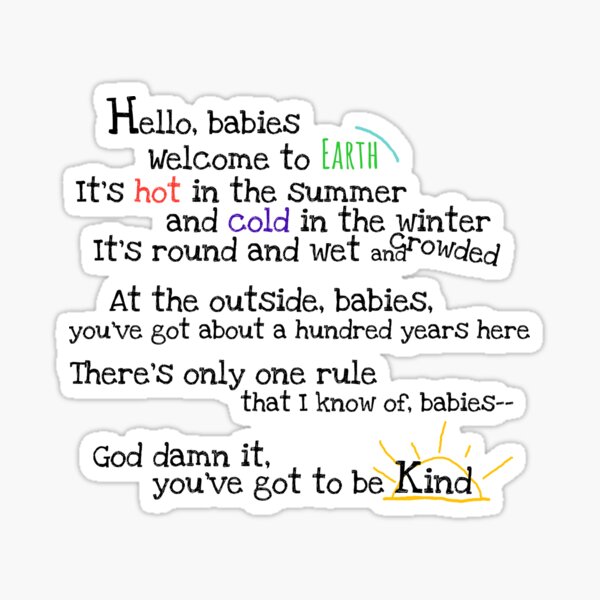Item preview, Hello Babies - Kurt Vonnegut  designed and sold by bibliophan.