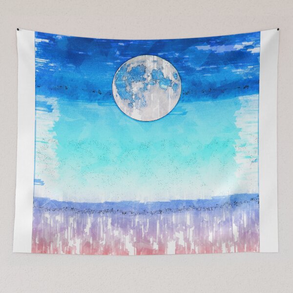 Item preview, Bright Full Moon Gradient Sky. For Moon Lovers. designed and sold by ColortrixArt.