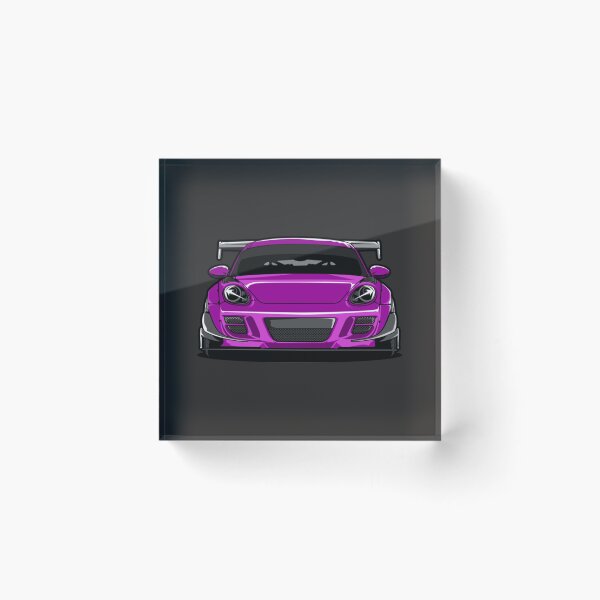 Aperçu de l'œuvre Vue avant de Porsche violet porsche créée et vendue par FunnyGuyStore.