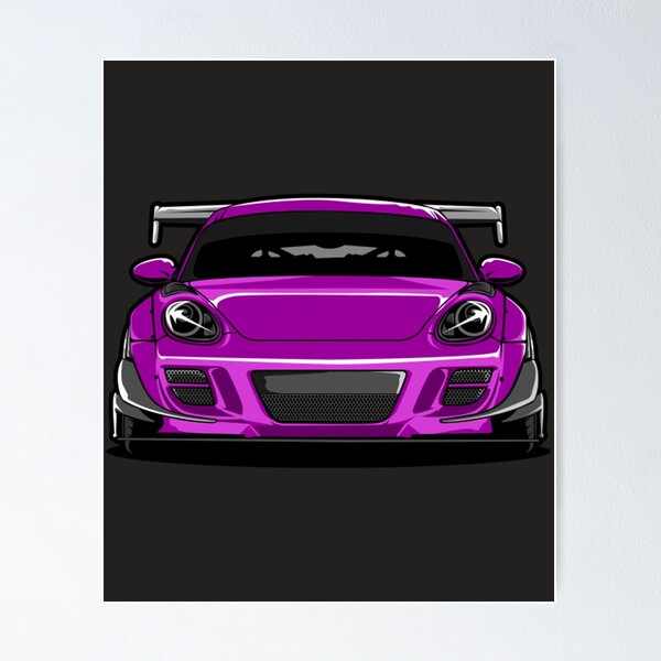 Item preview, Porsche violet porsche front view designed and sold by FunnyGuyStore.