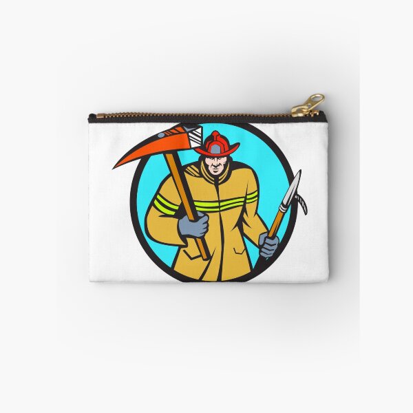 Item preview, Fireman Firefighter Fire Axe Hook Circle Retro designed and sold by patrimonio.