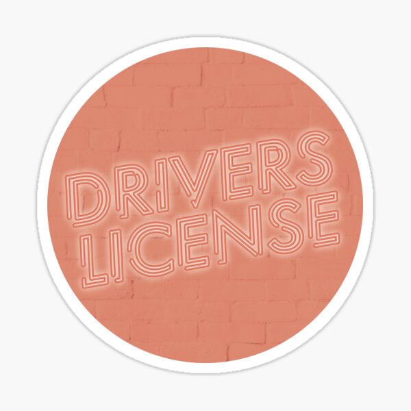 "Olivia Rodrigo- drivers license neon sign" Sticker by Lexyjones22 | Redbubble