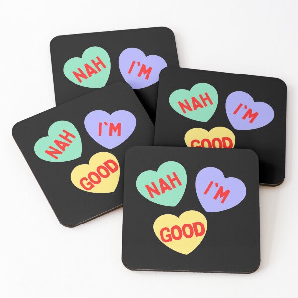 Item preview, Nah, Im Good - Sassy Hearts - Funny Anti Valentines Day designed and sold by AnyKitty.