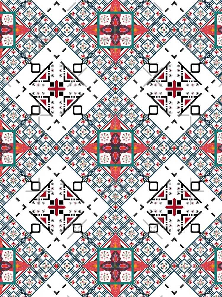 Crazy red black zigzag pattern by mydegage