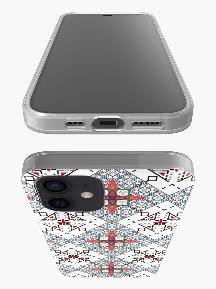 iPhone Case, Crazy red black zigzag pattern designed and sold by mydegage