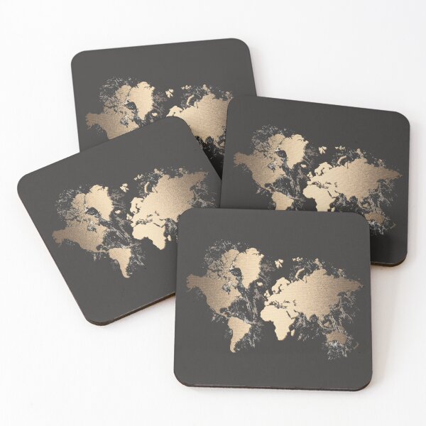 Item preview, Abstract texture gold minimal world map design designed and sold by CynthiaGraphics.