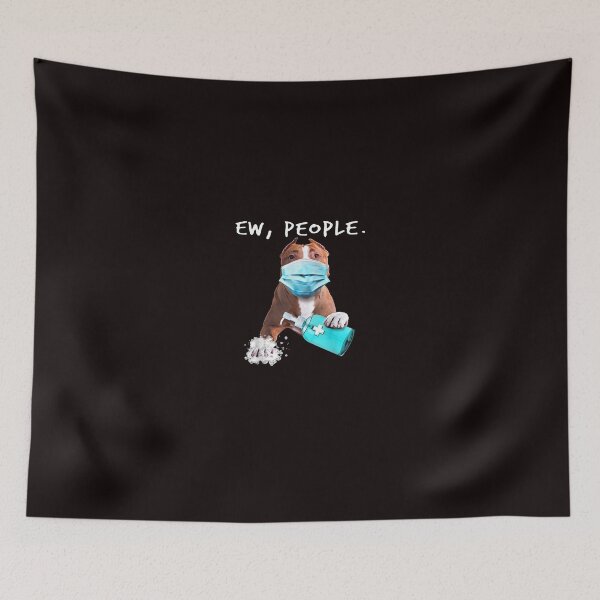 Item preview, Pitbull Ew People Dog Wearing A Face Mask designed and sold by HansShields.
