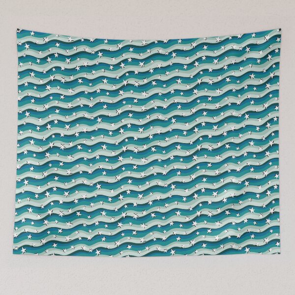 Item preview, Copy of Stars and Stripes Teal Blue Fun Colourful Pattern designed and sold by AlmightyClaire.
