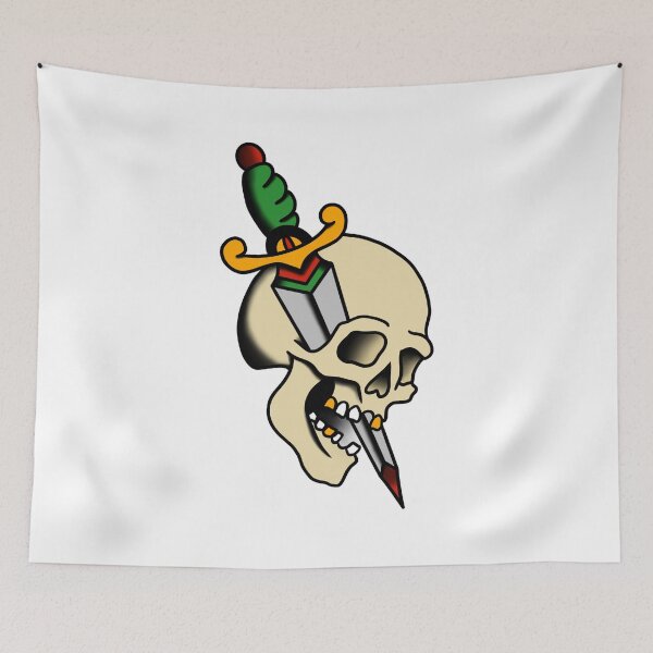 Item preview, American Traditional Skull and Dagger designed and sold by griff1.