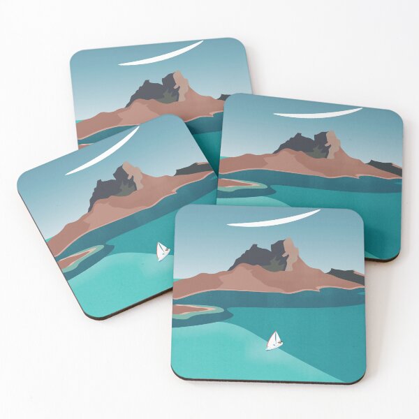 Item preview, Bora Bora island travel poster designed and sold by Arctic frame studio.