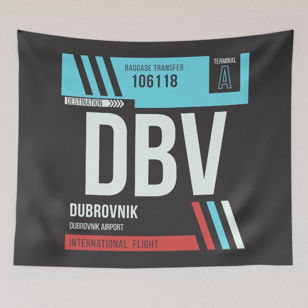 Item preview, Dubrovnik (DBV) Airport Code Baggage Tag designed and sold by SLAG-Creative.