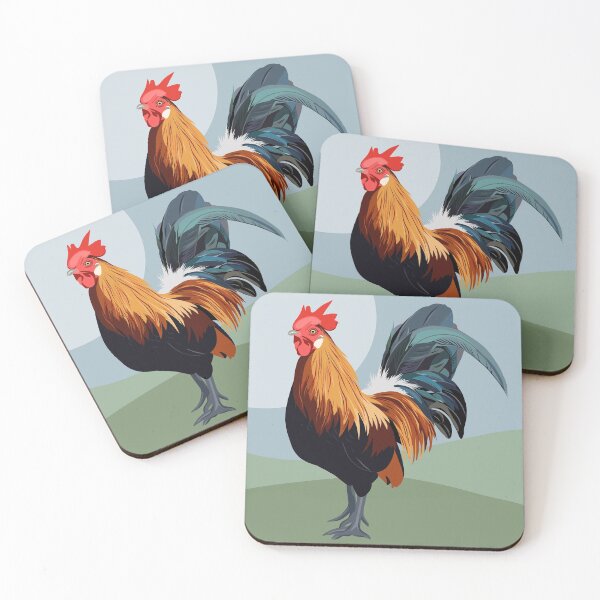 Item preview, Colorful Rooster with background designed and sold by Becky Lucas.