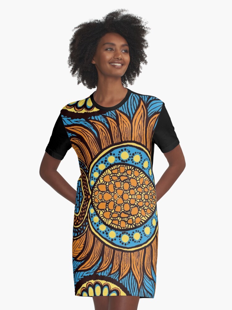 ankara t shirt dress