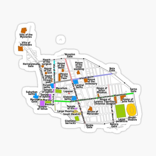Item preview, Map of ancient Pompeii designed and sold by The-Roman-Lady.
