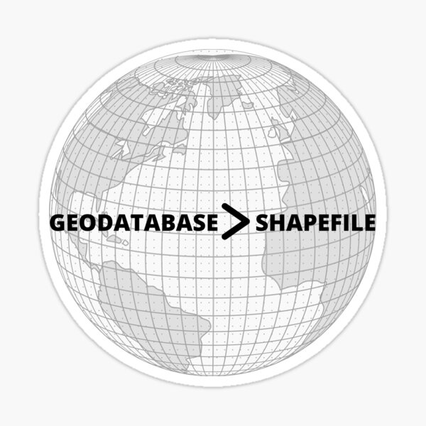 GEODATABASE > SHAPEFILE Sticker
