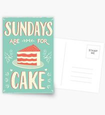 Sundays Are For Cake Postcards