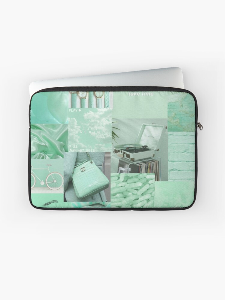 mint green laptop case
