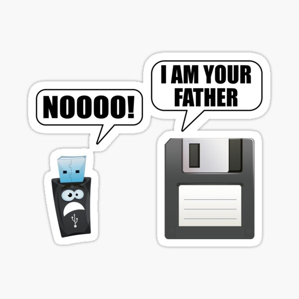 "Floppy disk i am your father usb" Sticker for Sale by ZenCloak Redbubble
