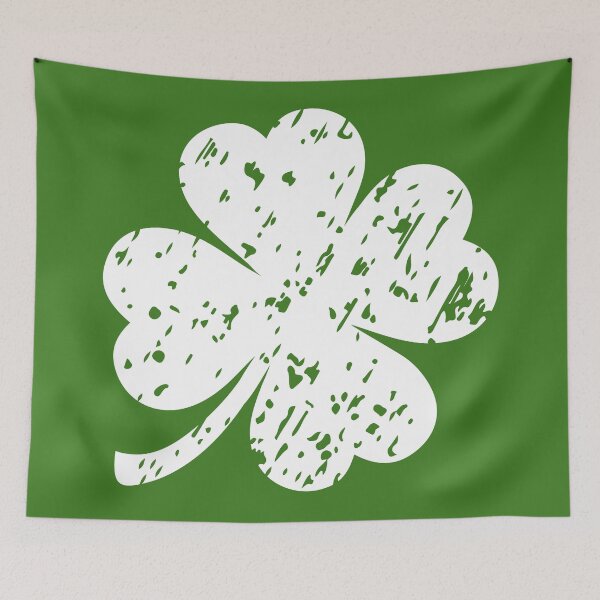 Item preview, White four leaf Shamrock, Clover designed and sold by flexycreatives.