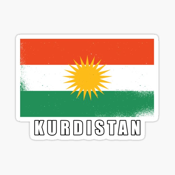 Flaggenfritze Stirnband Motiv Fahne//Flagge Kurdistan gratis Aufkleber