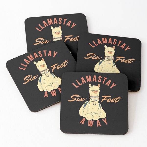 Item preview, llamastay six feet away - social distancing cute llama designed and sold by Atleta-Cali.