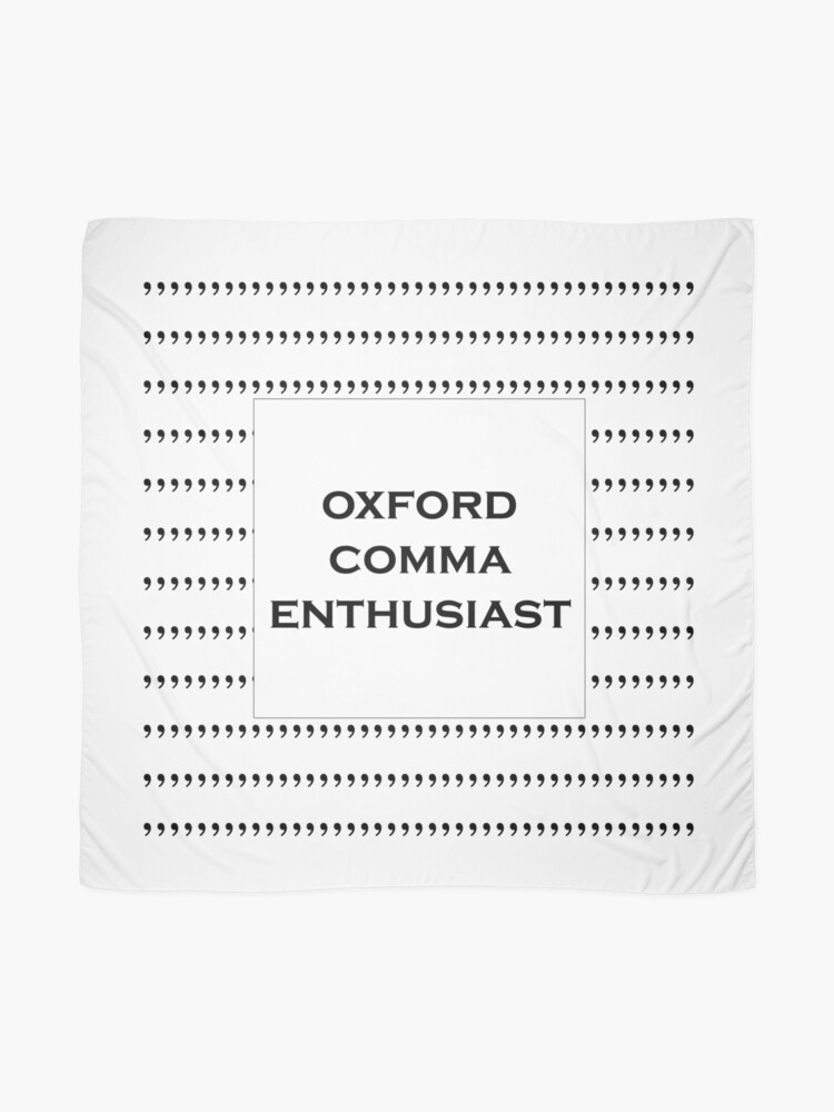 Alternate view of The Oxford Comma Enthusiast Scarf