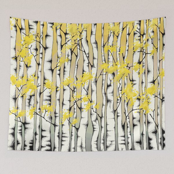 Item preview, Birch Tree Forest designed and sold by SelaRoseArt.
