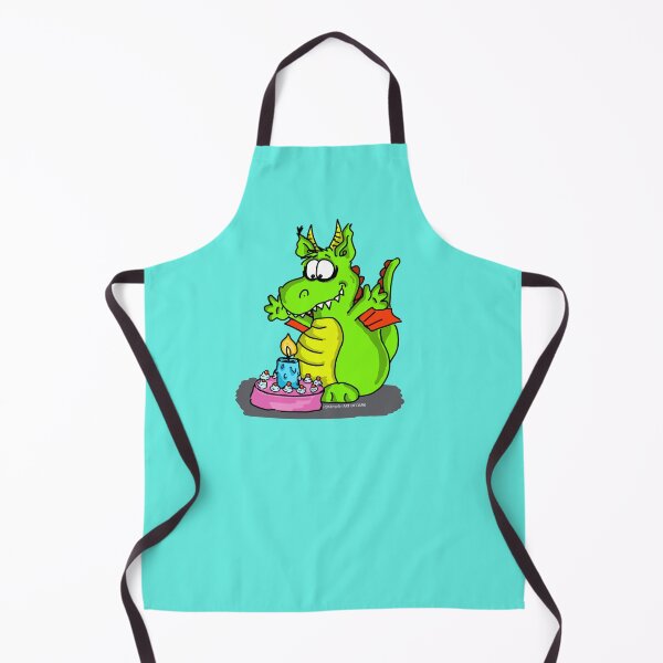 Item preview, Little dragon celebrates birthday cartoon motif designed and sold by ARTOFDARK.