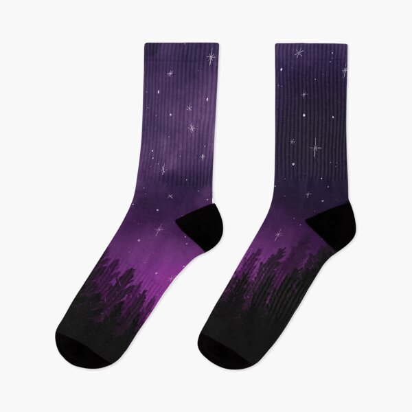 Item preview, Stars in Space Over Forest (purple) designed and sold by Design Minds Boutique.