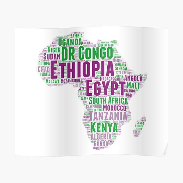 "Africa Map" Poster for Sale by jaylaila Redbubble