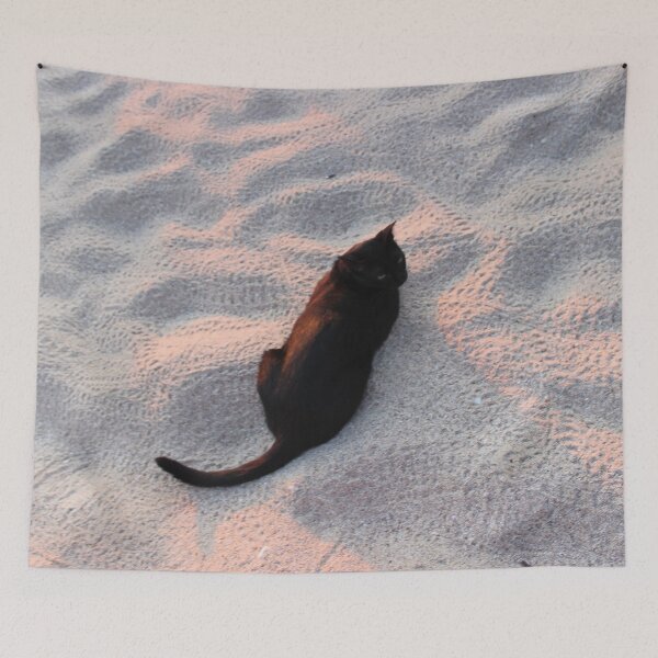 Item preview, Black Cat on the Beach designed and sold by Bryony Rose.