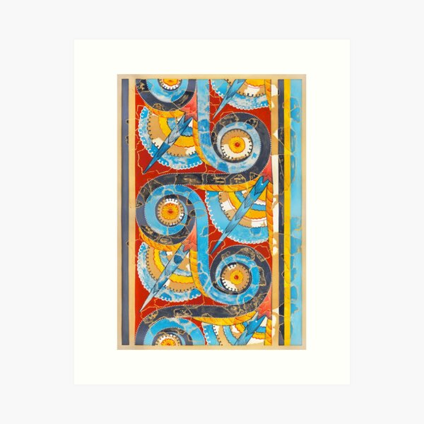 Item preview, Minoan Fresco spiral ca. 1400–1200 B.C designed and sold by WillowNox7.