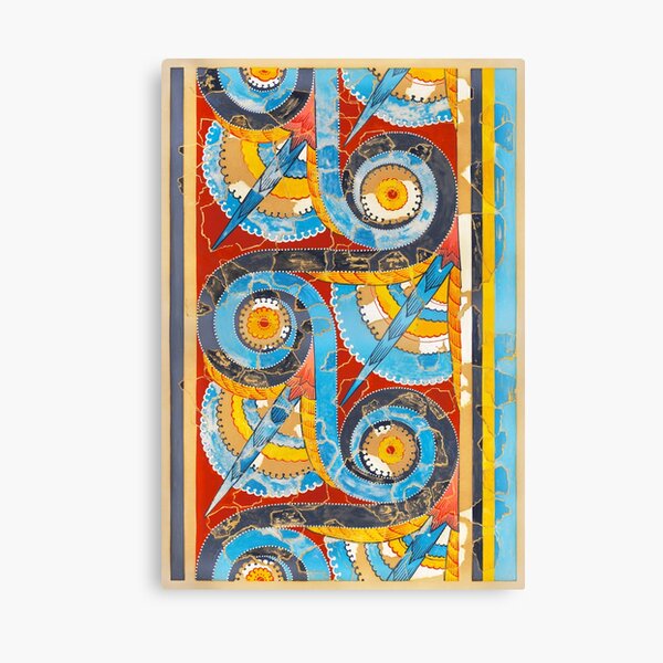 Minoan Fresco spiral ca. 1400–1200 B.C Canvas Print