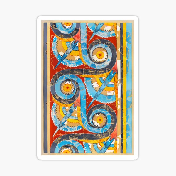 Vista previa del artículo con la obra «Fresco minoico en espiral ca. 1400-1200 a.C.», diseñado y vendido por WillowNox7.