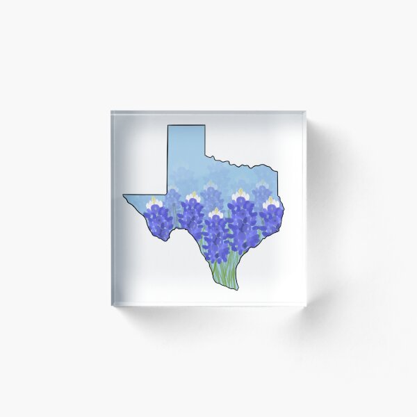 Texas Blue Bonnets Acrylic Block