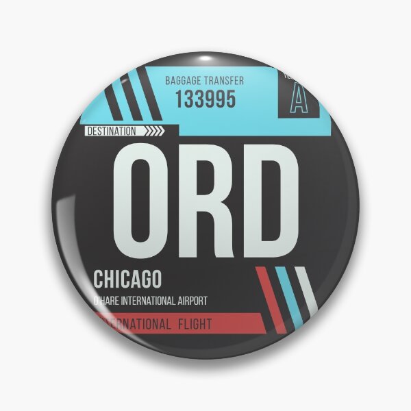 Item preview, Chicago O'Hare (ORD) Airport Code Baggage Tag designed and sold by SLAG-Creative.