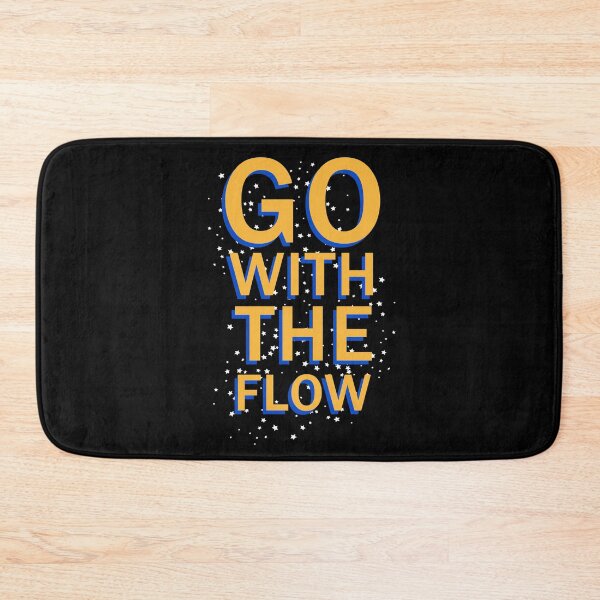 Item preview, Go With The Flow Motivational Chill Retro Stars quote designed and sold by sillyquestions.