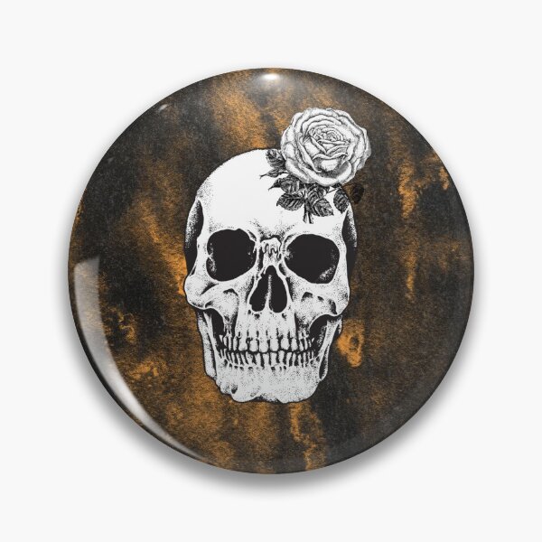 Item preview, Skull Rose - Gold designed and sold by pixelstag.