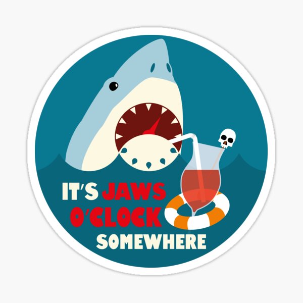 Shark O'Clock Sticker