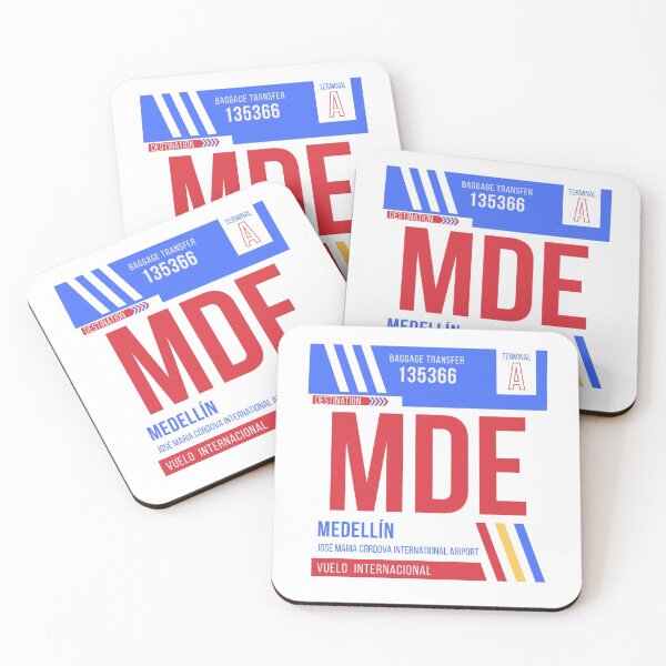 Item preview, Medellin (MDE) Airport Code Baggage Tag designed and sold by SLAG-Creative.