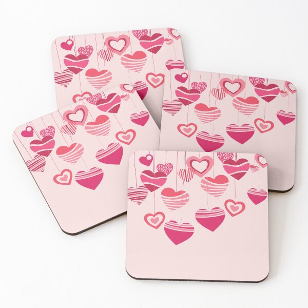 Item preview,  Pink red valentines day string hearts designed and sold by MarineTreasury.