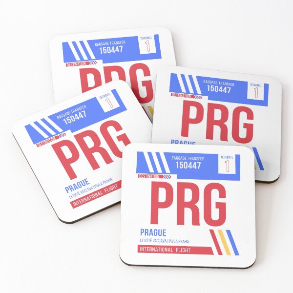Item preview, Prague (PRG) Airport Code Baggage Tag designed and sold by SLAG-Creative.