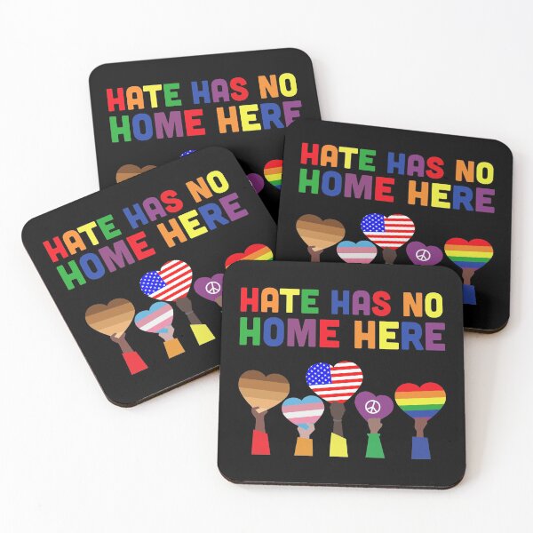 Item preview, Hate Has No Home Here LGBTQ+ designed and sold by Maxartdesigns.