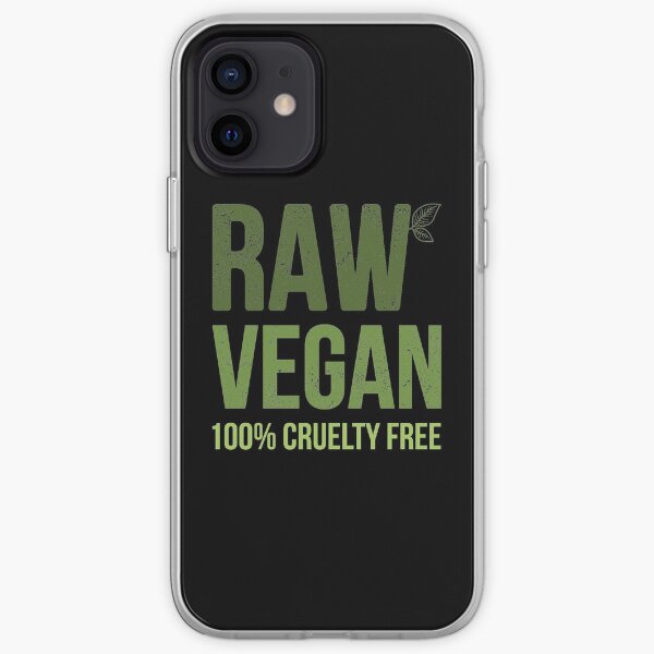 100% Cruelty Free Raw Vegan graphic iPhone Soft Case