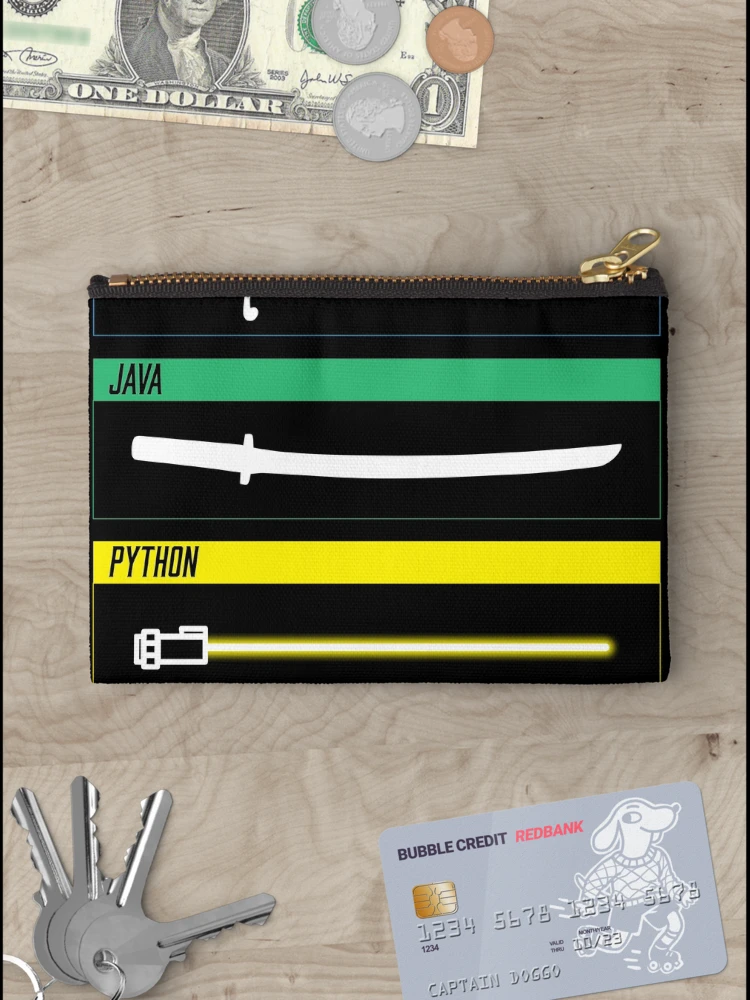 Thumbnail 3 of 4, Zipper Pouch, Funny Software Developer and Computer Science Coder meme designed and sold by Rzelemenz.