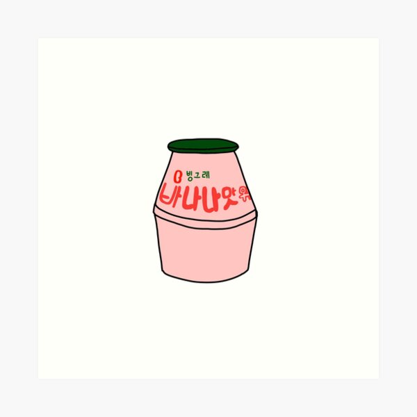 Korean Strawberry Milk Art Prints Redbubble