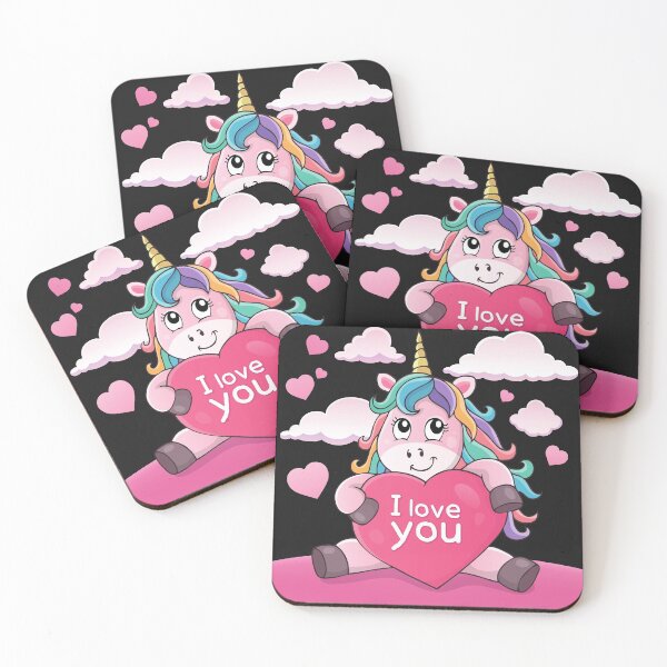 Item preview, Valentine Unicorn  Heart , Love is magical ,  Cute Unicorn  designed and sold by walterjd.