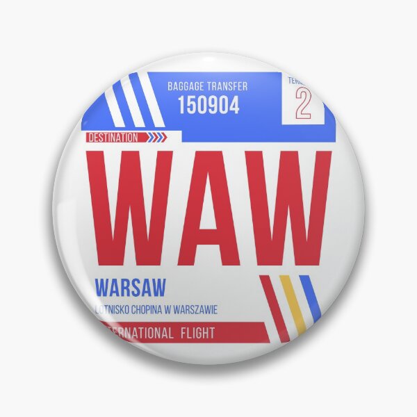 Item preview, Warsaw (WAW) Airport Code Baggage Tag designed and sold by SLAG-Creative.