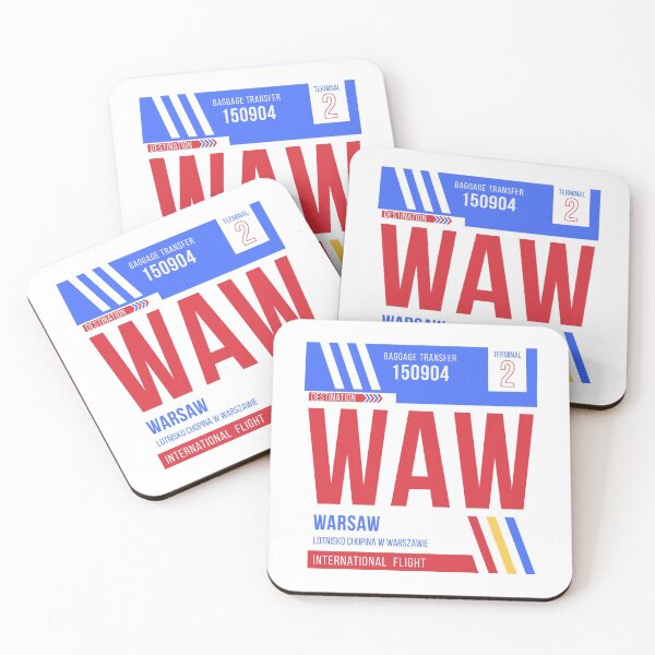 Item preview, Warsaw (WAW) Airport Code Baggage Tag designed and sold by SLAG-Creative.