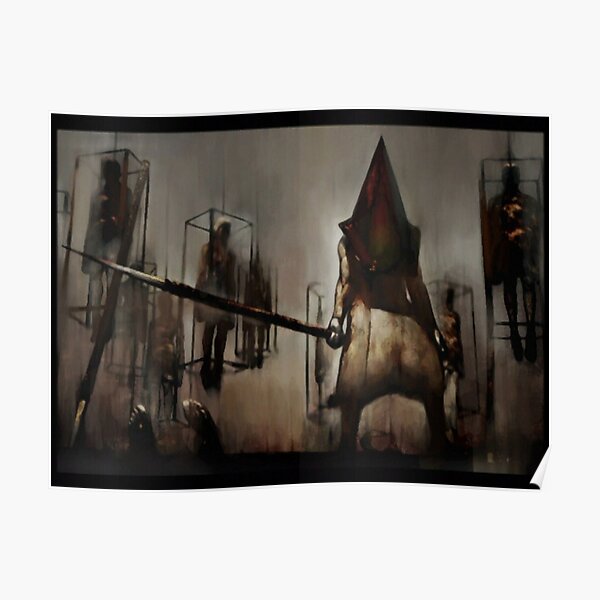 SILENT HILL PYRAMID HEAD GIANT WALL ART POSTER X2335 SILENT HILL PYRAMID HEAD GIANT WALL ART POSTER X2335